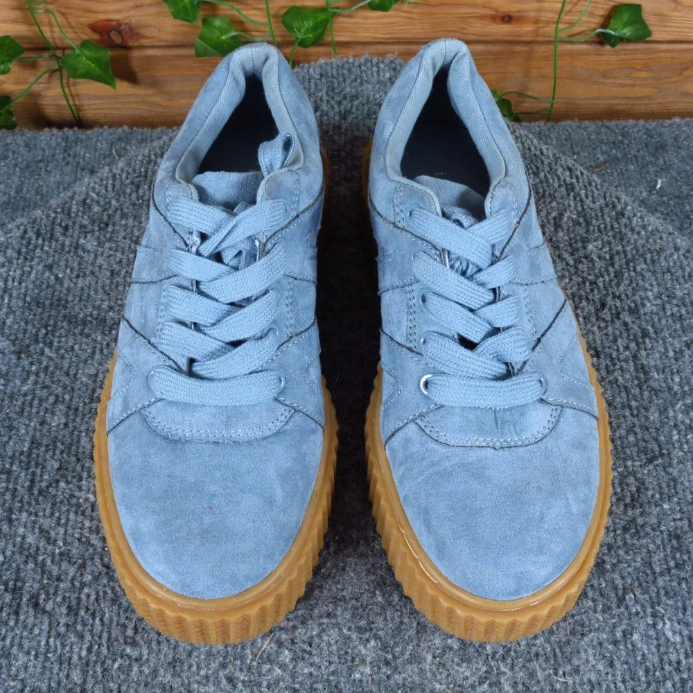 Indigo Rd. Cyndy Women Platform Sneaker‎ Size 6 Casual Blue Textile Creeper